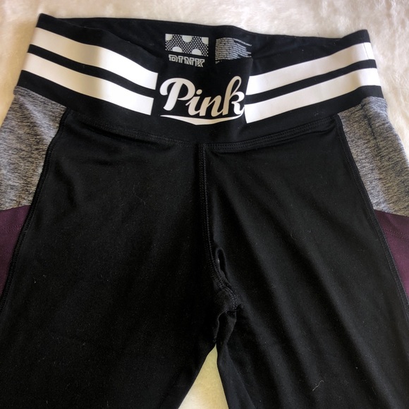 Victoria’s Secret Ultimate Leggings Black/Purple - Picture 2 of 4